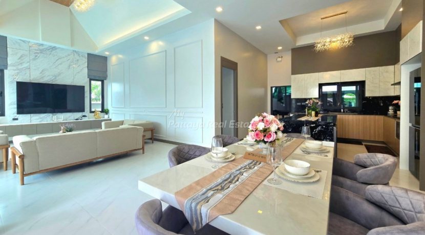 Living 36 Pool Villa House For Sale 3 Bedroom With Private Pool in East Pattaya - HELV01